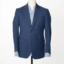 SARTORIA AMBROSIANA  Sport Coat Blue Check M Fit Italy Made