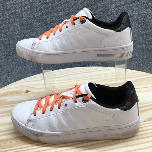 K Swiss Shoes Donna 6 Corte Frasco Casual Sneakers Basse 95453-102 Pelle Bianco - Foto 2 di 20