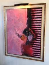 Vladimir Cora Oil on Canvas  Painting “La Cita” 1990 62 x 54