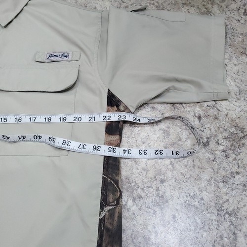 Bimini Bay Shirt Mens XL Short Sleeve Brown Button Up Hunting Camouflage Outdoor - Picture 4 of 17