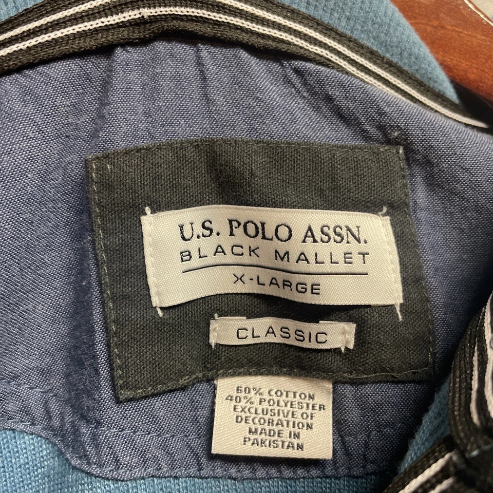 U.S. Polo Assn Black Mallet Classic 1/4" Zip Pullover Sweater LS Blue Men's XL - Image 4 of 4