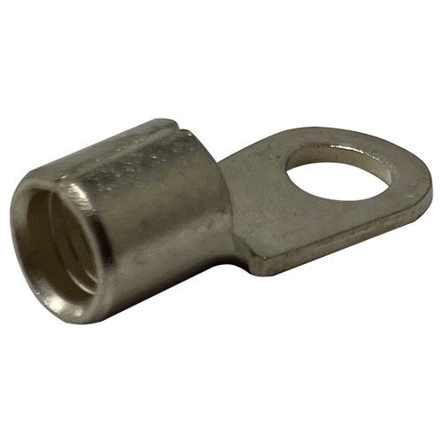 (25) Non-Insulated 6 Gauge 1/4" Ring Terminal Uninsulated Wire Connector - USA - Picture 2 of 6