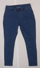 Riders by Lee Women's Size 8 Button Front Denim Blue Jeans Medium Wash