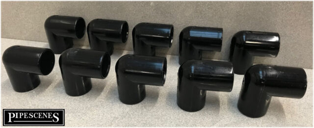Pack of 10 Overflow Condense Pipe 21.5mm Elbows - Black Boiler Condensate