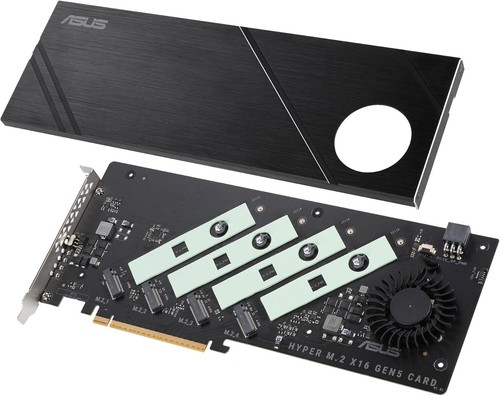 Hyper M.2 x16 Gen5 PCIe Card - Supports 4x NVMe Drives with Thermal Management - Afbeelding 5 van 10