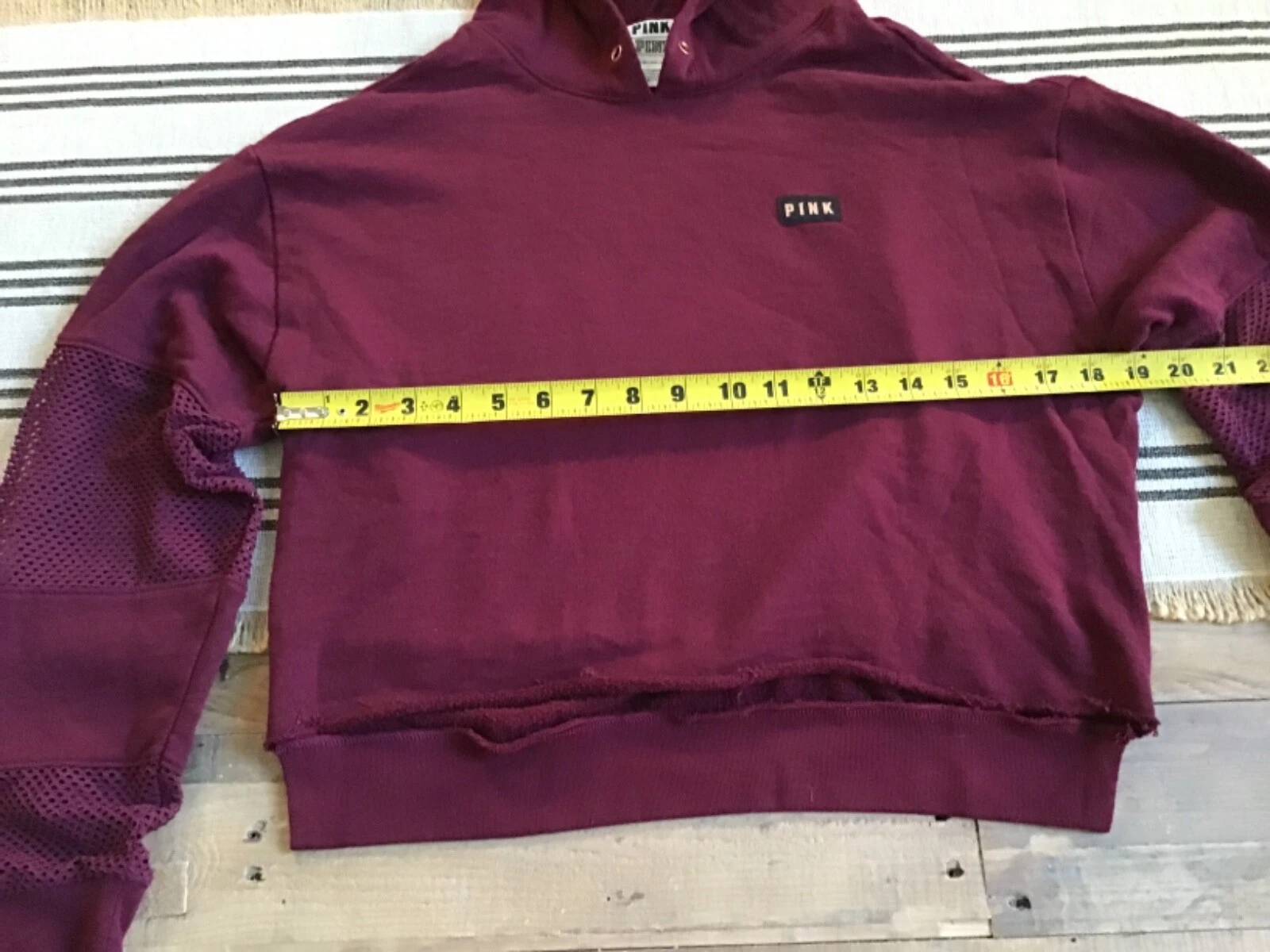 UNDERCOVER Felpa con cappuccio donna rosa Victorias Secret Maroon taglia XS