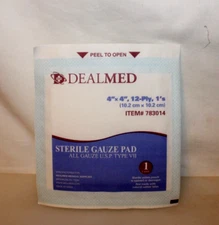 80 Dealmed Sterile Gauze Pads 4" x 4" No Box