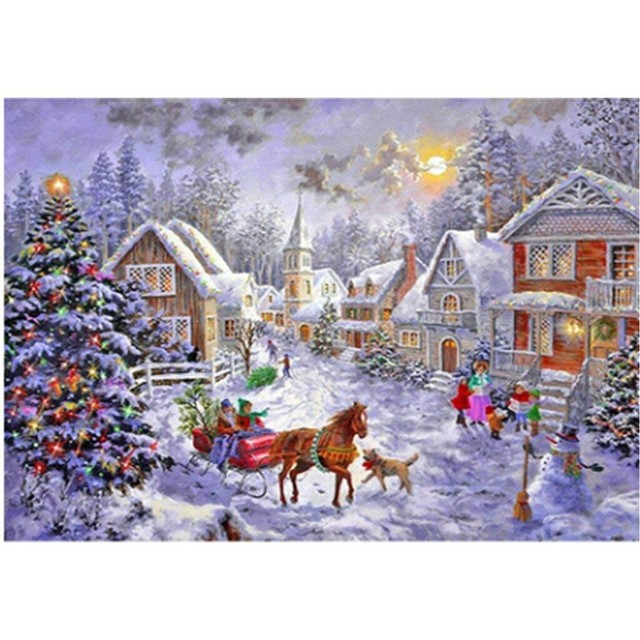 5D Diamond Painting Full Drill Christmas Scene Crafts Kits Embroidery