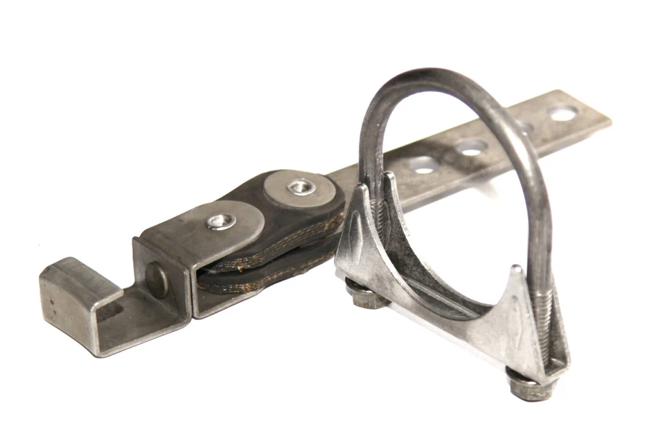1 CONJUNTO Suspensión de abrazadera giratoria de 360° para tubo de escape de alta resistencia + Abrazadera de perno en U de 2,5" Foto 4 de 4