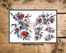 Radiant Blooms | H20 Transfer | Redesign with Prima | 8.5" x 11" Sheets