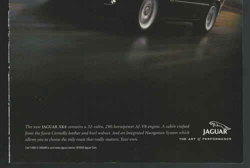 2000 JAGUAR XK8 advertisement, Jaguar convertible, XK8 print ad - Bild 3 von 3