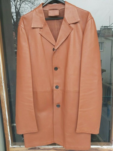 Lamb Leather Brown Jacket Car Coat 