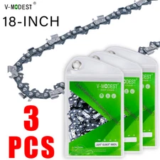 3PCS 18'' Chainsaw Chain Blade Micro Chisel .325"Pitch .063"Gauge 68DL For STIHL