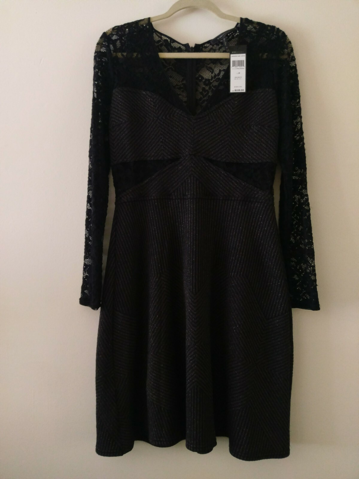 bcbg black comb dress