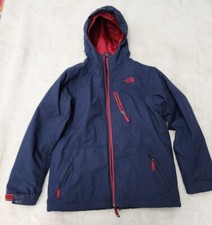THE NORTH FACE Boys Navy blue HYVENT Double Layer Hoodie Zip Jacket Size L 14/16