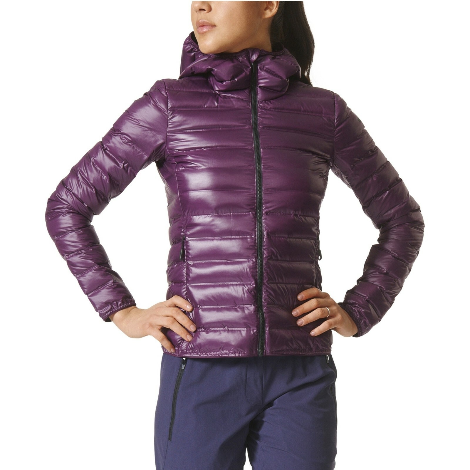 adidas Terrex Womens Light Down Hooded Jacket Lightweight Padded Puffer  Coat | eBay