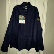 Revco Black Stallion 30" FN9-30C 9 oz Cotton FR Navy Welding Jacket Size 2XL XXL