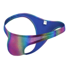 Zonbailon Men's Underwear Sexy Show Hip Shiny Nylon Panties Stretch Breathable