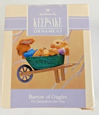 Vintage Hallmark Dated 1993 Easter Ornament Barrow of Giggles #20625