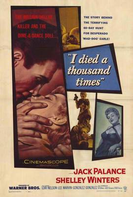 映画ポスター レトロ I Died a Thousand Times オリジナル I DIED A THOUSAND TIMES Movie POSTER 27x40 Jack Palance Shelley