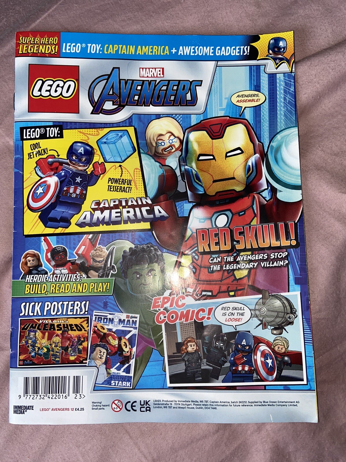 Lego Superhero Legends magazine Avengers #12 2022 NO Captain America MiniFigure