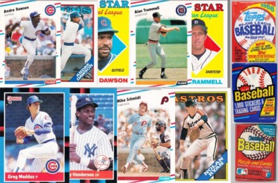 1988 MLB - lots of 3-6 per player.  HOF  &  All-Stars  (about 30 cents per card)