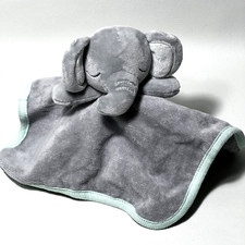 Cloud Island Infant BeBe Light Gray Stuffed Baby Elephant Lovey Terry Wash Cloth