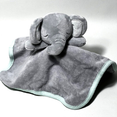 Cloud Island Infant BeBe Light Gray Stuffed Baby Elephant Lovey Terry Wash Cloth