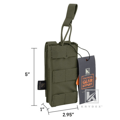 Marsupio KRYDEX Tactical Doppio Per Caricatori 5.56/.223 - Cintura O MOLLE - Ambisinistro