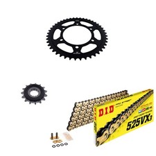 Honda CB650R 2019-2023 CBR650R DID Gold Chain & Black JT Silent Sprocket Kit