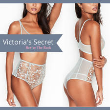 NWT 50 Victoria's Secret Embroidered Zip Sheer Cheeky Panty SZ Medium  P536
