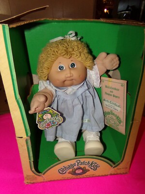 CABBAGE PATCH KIDS PUPPE COLECO Mädchen BUTTERSCOTCH Haare im Karton