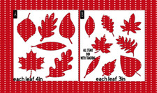 LEAF LEAVES FALL reusable stencil mylar plastic 24 9inx10in sheet