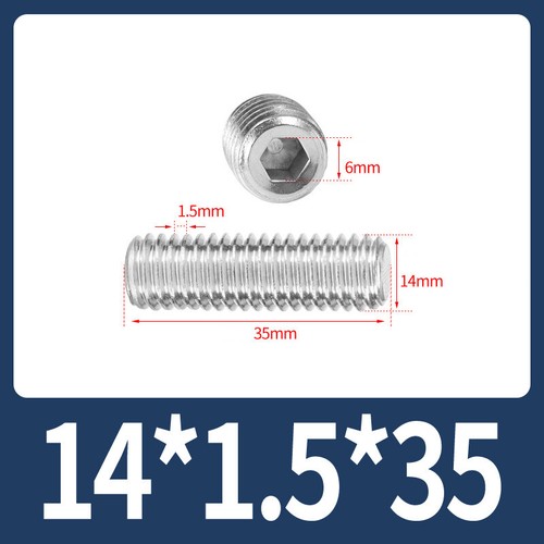 Flat Point Grub Screws Stainless Steel Fine Thread Pitch Allen Set Screw M6-M16 - Picture 74 of 85