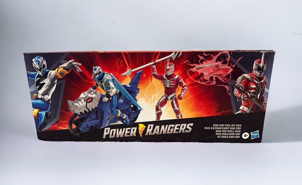 Power Rangers Dino Fury Face-Off Pack Blue Ranger and Vehicle vs Lord Zedd 2-Pk