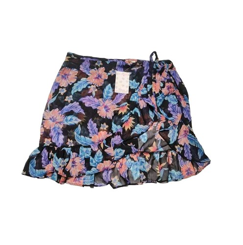 Miken Women Wrap Skirt Swim Cover Up Large Floral Swimwear Beach - Picture 3 of 8