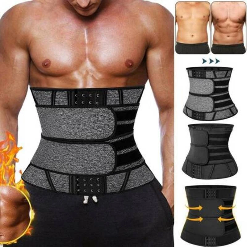 Women & Men Waist Trainer Body Shaper Slimmer Sweat Belt Tummy Control Band  US