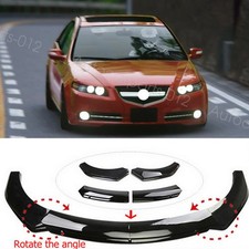 For Acura Tl 04-08 Car Front Bumper Lip Splitter Spoiler Body Kit Glossy Black