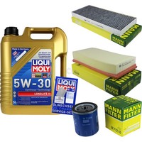 Mann Inspektionspaket 5L Liqui Moly Longlife III 5W-30 FüR Lancia Phedra 2.0
