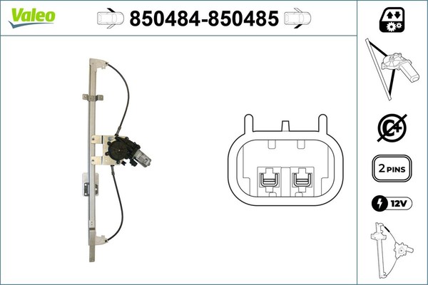 Valeo Fensterheber 850484 FüR Fiat Peugeot Jumper Ducato Boxer Saxo CitroËN Bus-image
