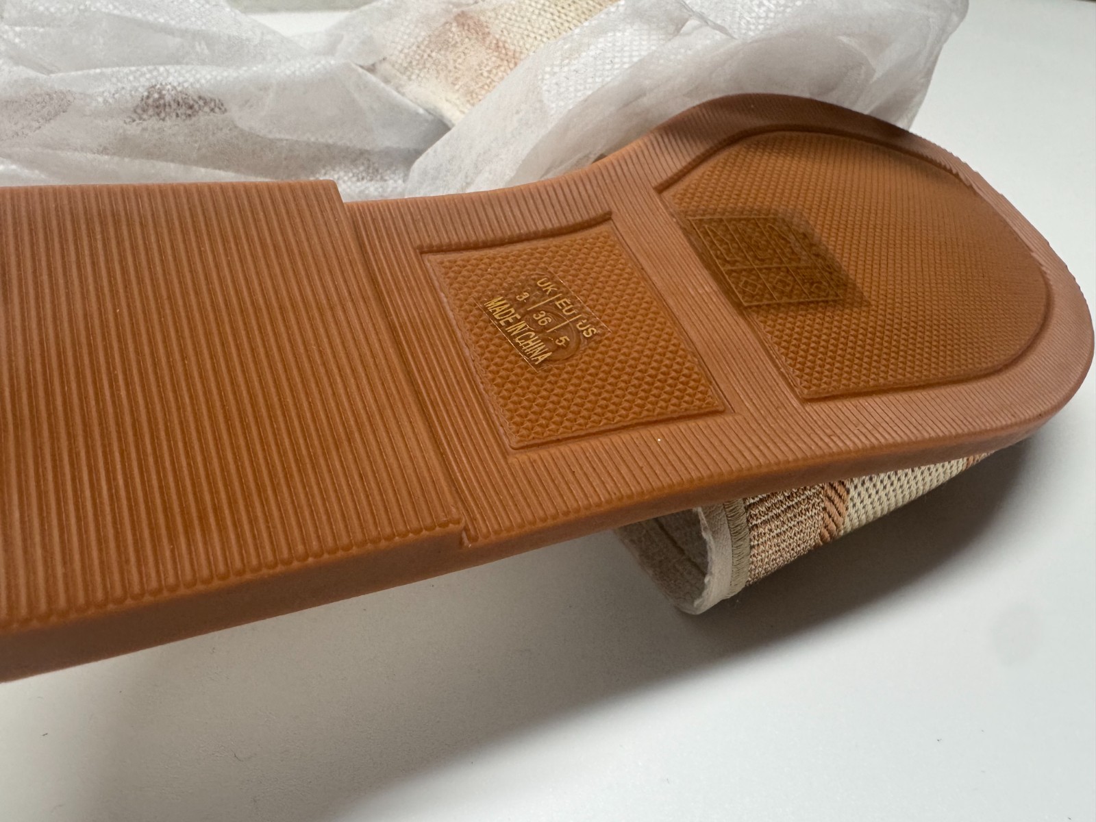 Style Shoes St Tropez Slides UK 3 EU 36 Beige Sandals image 5