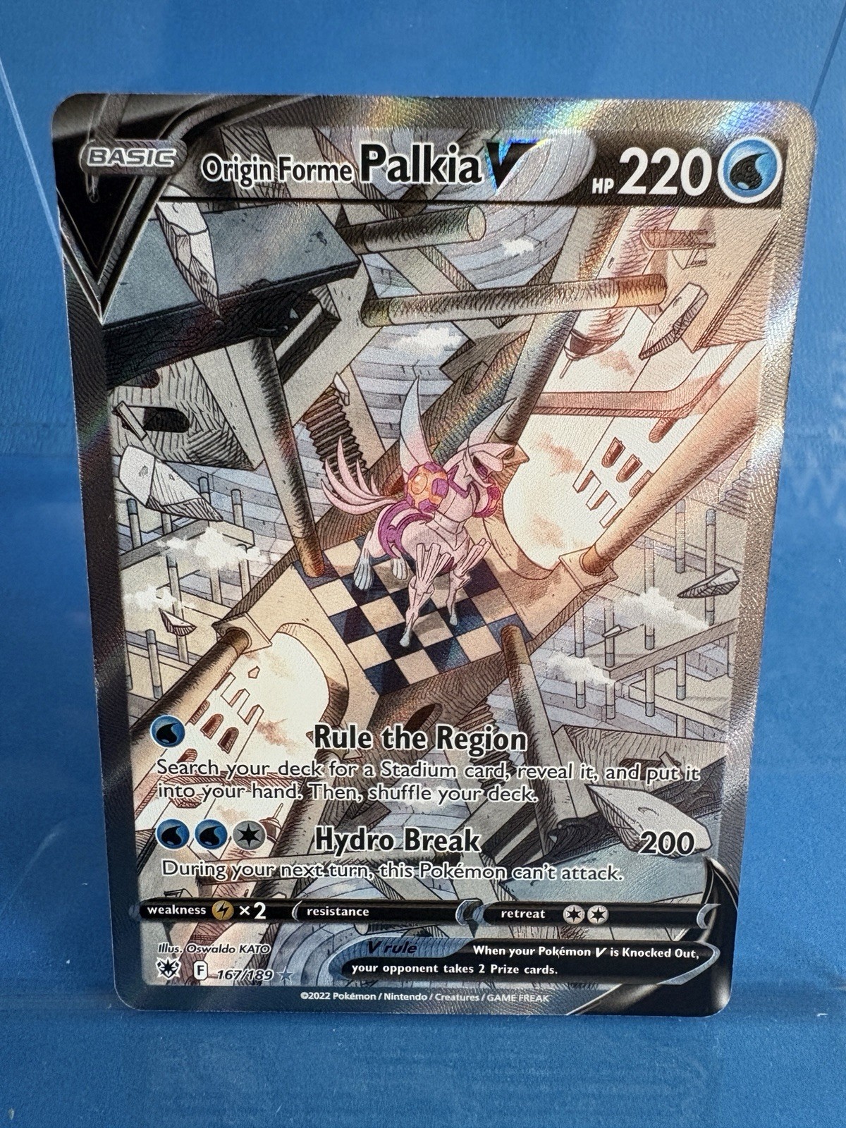 Origin Forme Palkia V (Alternate Full Art) 167/189 Swsh10: Astral Radiance Holo