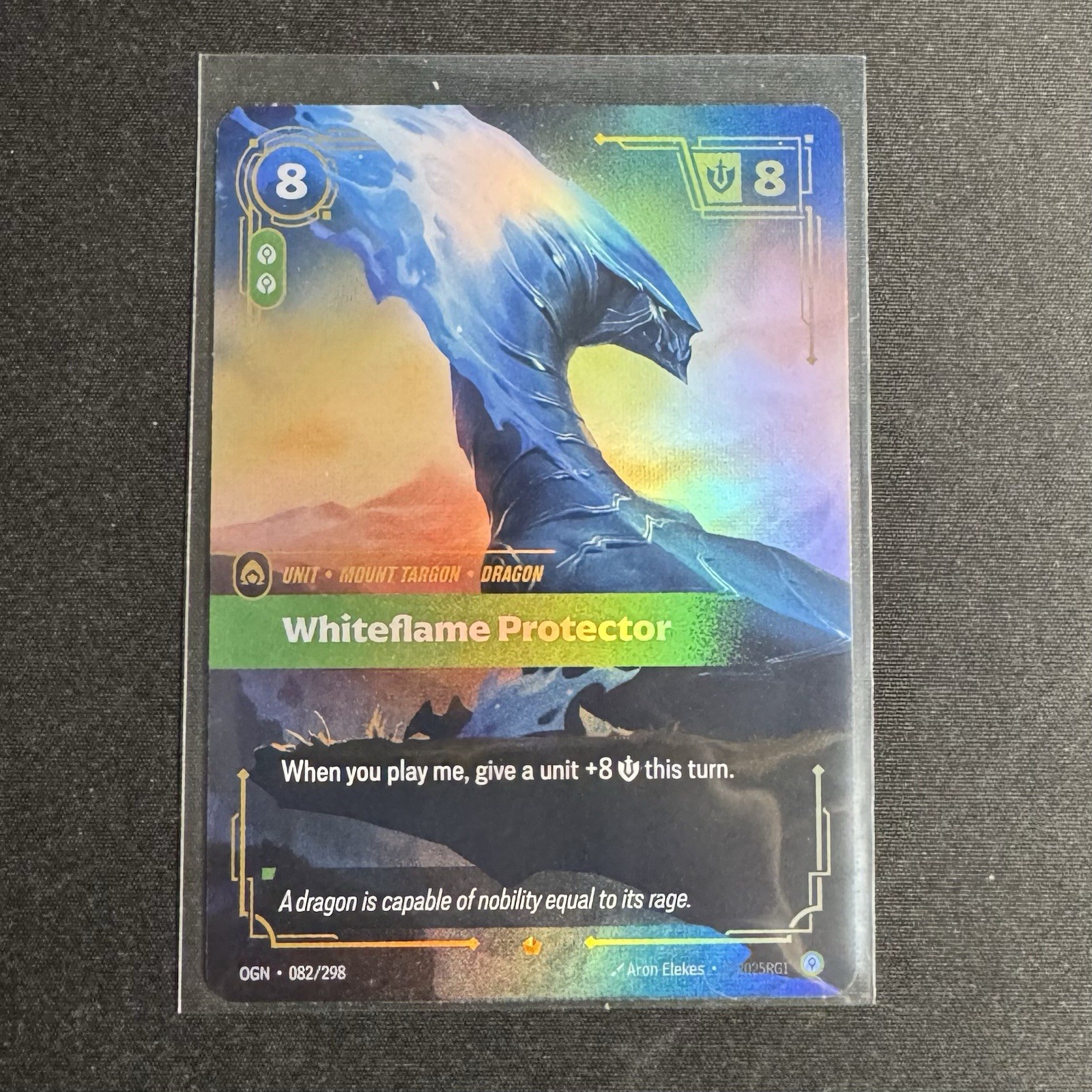 Riftbound TCG League of Legends Whiteflame Protector 082/298 Origins NM FOIL