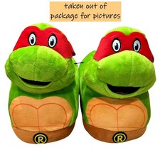 NEW Teenage Mutant Ninja Turtles Raphael Slippers Boys Size 5 Nickelodeon Plush