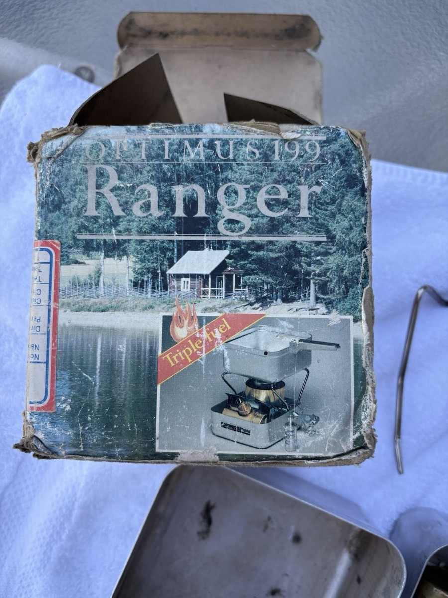 Vintage Optimus 199 Ranger Triple Fuel Stove with Box, Made In