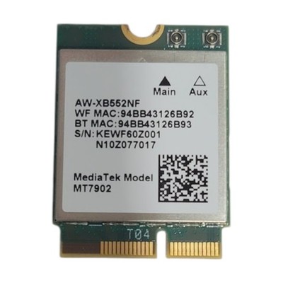 AW-XB552NF MediaTek MT7902 WIFI 6E Tri Band Bluetooth 5.2 802.11ax M.2 2230 OEM