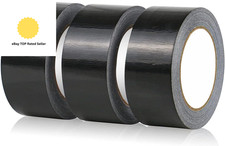 Gaffer Tape Black- 48Mm X 45M (Pack of 3) - Strong Duct Tape Heavy Duty Adhesiv 0.31 per metre