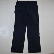 Talbots 6 Navy Blue Stretch Straight Chino Womens Pants