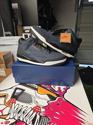 Nike Air Jordan 3 X Levi's Indigo Denim rare 2026 size 15 pe max SB Dunk 
