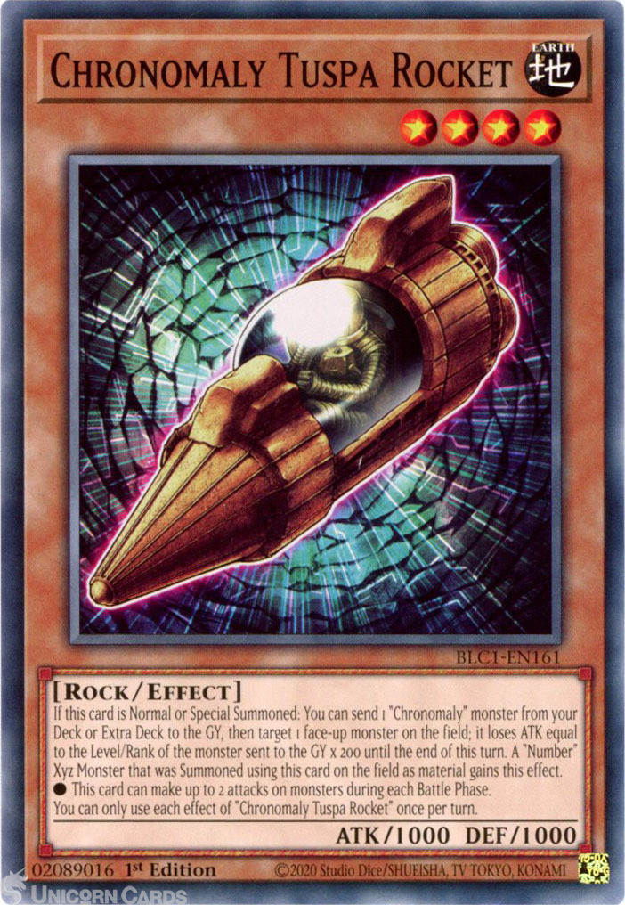 BLC1-EN161 Chronomaly Tuspa Rocket : Common 1st Edition YuGiOh Card